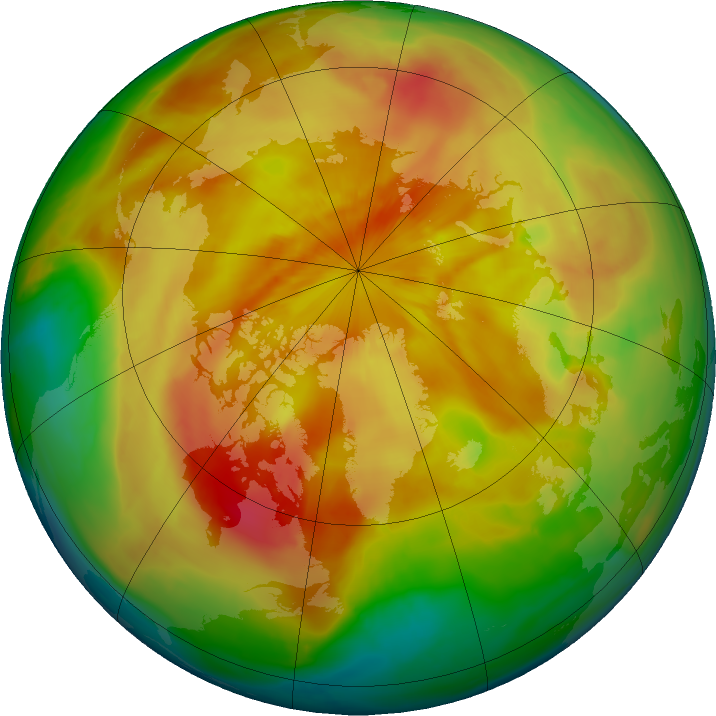 Arctic ozone map for 06 April 2016
